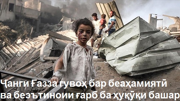 Ҷанги Ғазза гувоҳ бар беаҳамиятӣ ва беэътиноии кишварҳои ғарбӣ нисбат ба ҳуқӯқи башар